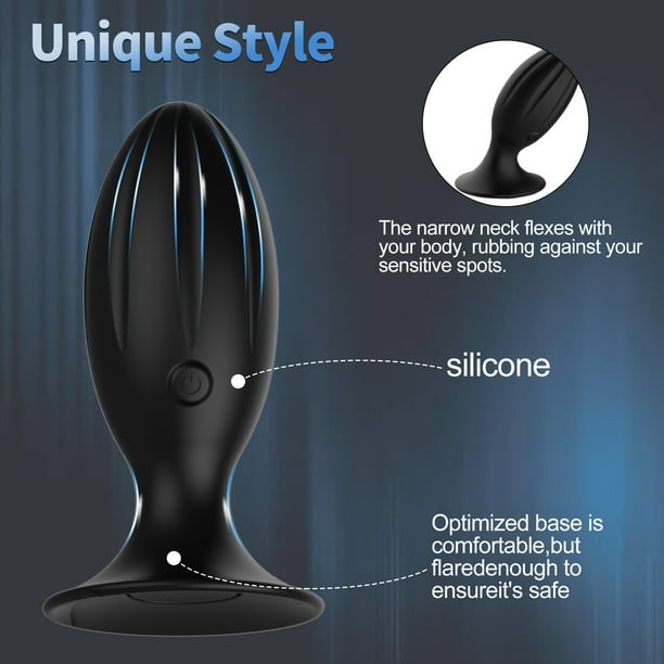 Vibrating Butt Plug Silicone Anal Vibrator with Remote Control 12