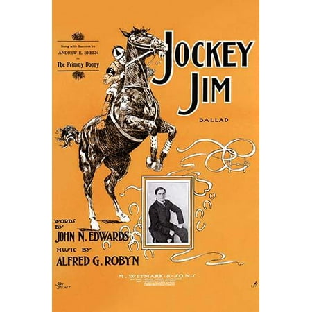 Over The Bed Decor Horse racing was a big event the top athletes were like movie stars and they shared the spotlight with their horses This sheet music the Jockey Jim Ballad highlights the passion of the public over th ()