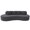Dark Gray + Chenille + 3 Seat + Memory Foam, variant on FENGFAN 3 Seat Half Moon Curved Modular Sectional Sofa Cream Chenille No Assembly Couch