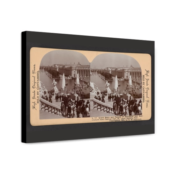 Canvas Print: Grand Basin And Palaces Of Education And Manufacture From Festival