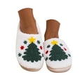 thumbnail image 3 of Gubotare Christmas Slippers Women Womens Memory Foam Fuzzy Slippers Knitted House Slippers for Women Comfy Slip-On Warm House Shoes Size 7 (White,7), 3 of 8