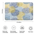 thumbnail image 2 of Blue and Yellow Floral Pattern Bathroom Rugs Mat,Non Slip Microfiber Bathroom Rug,Rubber Backing,Soft Bathroom Mats for Bathroom Floor,Tub and Shower,17x27in(43x68cm), 2 of 3