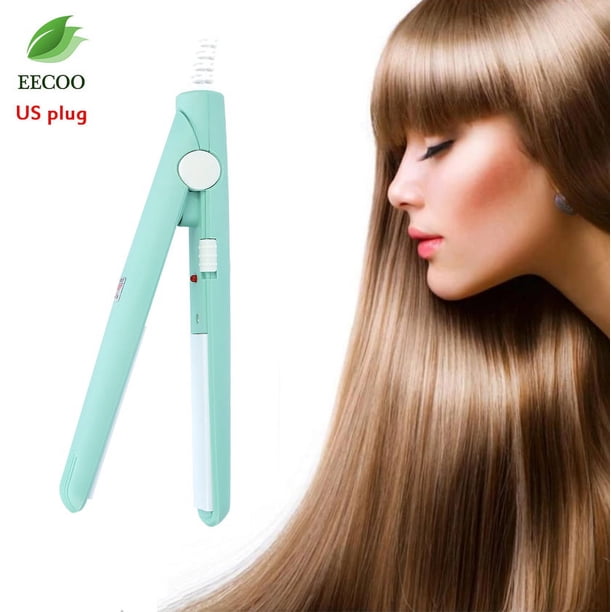 Fugacal Brrnoo 2 En 1 Mini Plancha De Pelo Cerámica Turmalina Placa Belleza Hierro Plano Rizador De Calefacción(02) Fugacal No se aplica