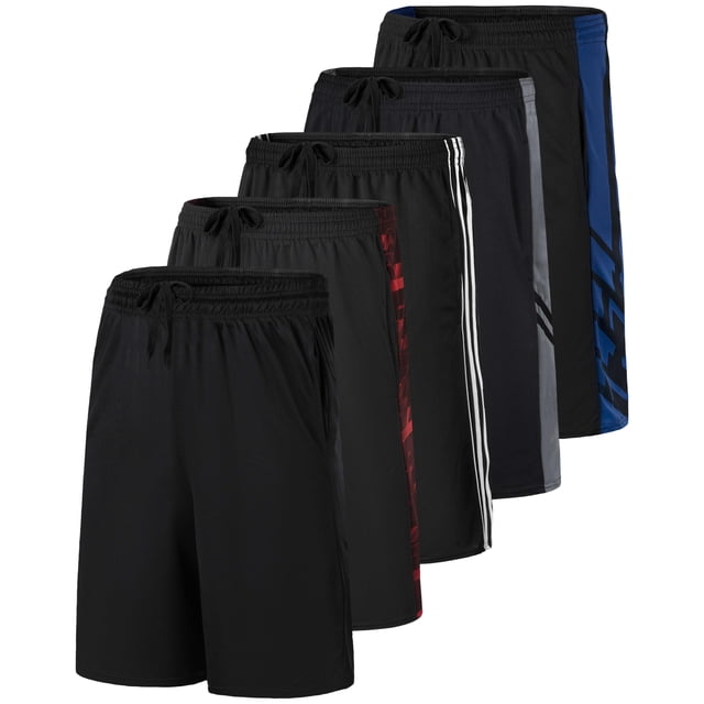 Shorts Real Essentials 5 Pack para Niños Malla Secado Rápido Talla M