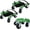 Green, variant on Heavy-Duty Snowmobile Dolly - 1500lbs Capacity, V-Slide Design, 2.5" Swivel Casters, Rubber Ski Pads, 2 Heavy-Duty Straps, Green