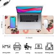 thumbnail image 5 of Long Mouse Pads for Desk,Pug and Donut Desk Mats on Top Of Desks, Desk Mouse Pad Extra Large with 3mm Non-Slip Base and Stitched Edge for Gaming,Office,Work,Home 31.5"x11.8", 5 of 6