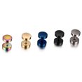 thumbnail image 3 of IBASETOY 1 Pair of Mens Hoop Earrings Anti Allergy Round Dumbbell Design Black Jewelry for Men, 3 of 4