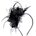 thumbnail image 4 of TAmten Fascinator Hats for Women Flower Hair Clip Wedding Tea Party Hat Headwear Size One Size,Black, 4 of 4