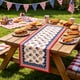 thumbnail image 5 of Independence Day Themed Table Runner Flag And Star Patterns Placemat Holiday Party Table Decoration Table Runner, 5 of 6