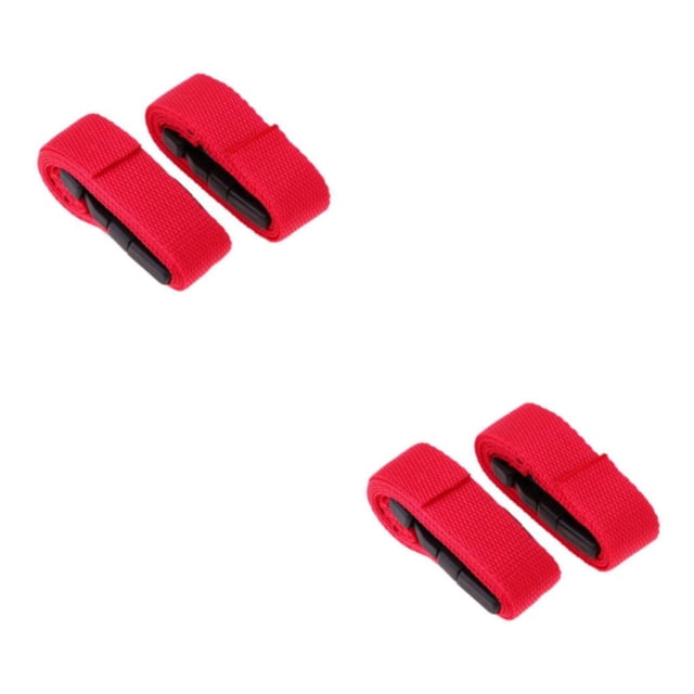 Goriertaly Adjustable Golf Trolley Webbing Straps Versatile Suitcase Tie Down Belt Red 250x2.5cm 2Set
