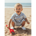 thumbnail image 5 of BemeyourBBs Toddler Baby Boy Summer Clothes Baby Boy Cotton 2 Piece Outfit Dinosaur Bus Lobster Print Short Sleeve Button Down Shirt with Elastic Waist Shorts Set Toddler Boys Summer Outfit, 5 of 9