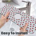 thumbnail image 6 of Kdxio Hand Drawn Strawberry Pattern Non-Slip Diatom Mud Faucet Drain Pad,Self Absorbent Mat for Kitchen Sink for Variety Kitchen & Bathroom Countertops, 6 of 7