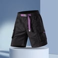 thumbnail image 4 of Lmueinov 2026 Men's Nylon Spandex Belted Cargo Shorts, Quick Dry Stretch Outdoor Casual Shorts with Multi Pockets, Loose Fit Summer Wear S-2XL, 4 of 4