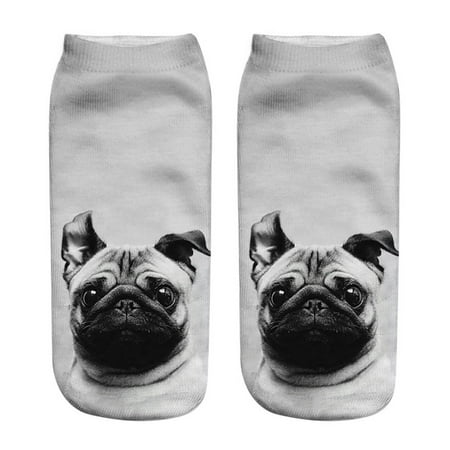 

Pxiakgy socks for women Popular Funny UniShort Socks 3D Dog Printed Anklet Socks Casual Socks D + One size