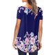 thumbnail image 3 of Camiseta de mujer con estampado floral, manga corta, cuello redondo, blusa plisada, tipo 5, XL Speravity AP002482-15, 3 of 4