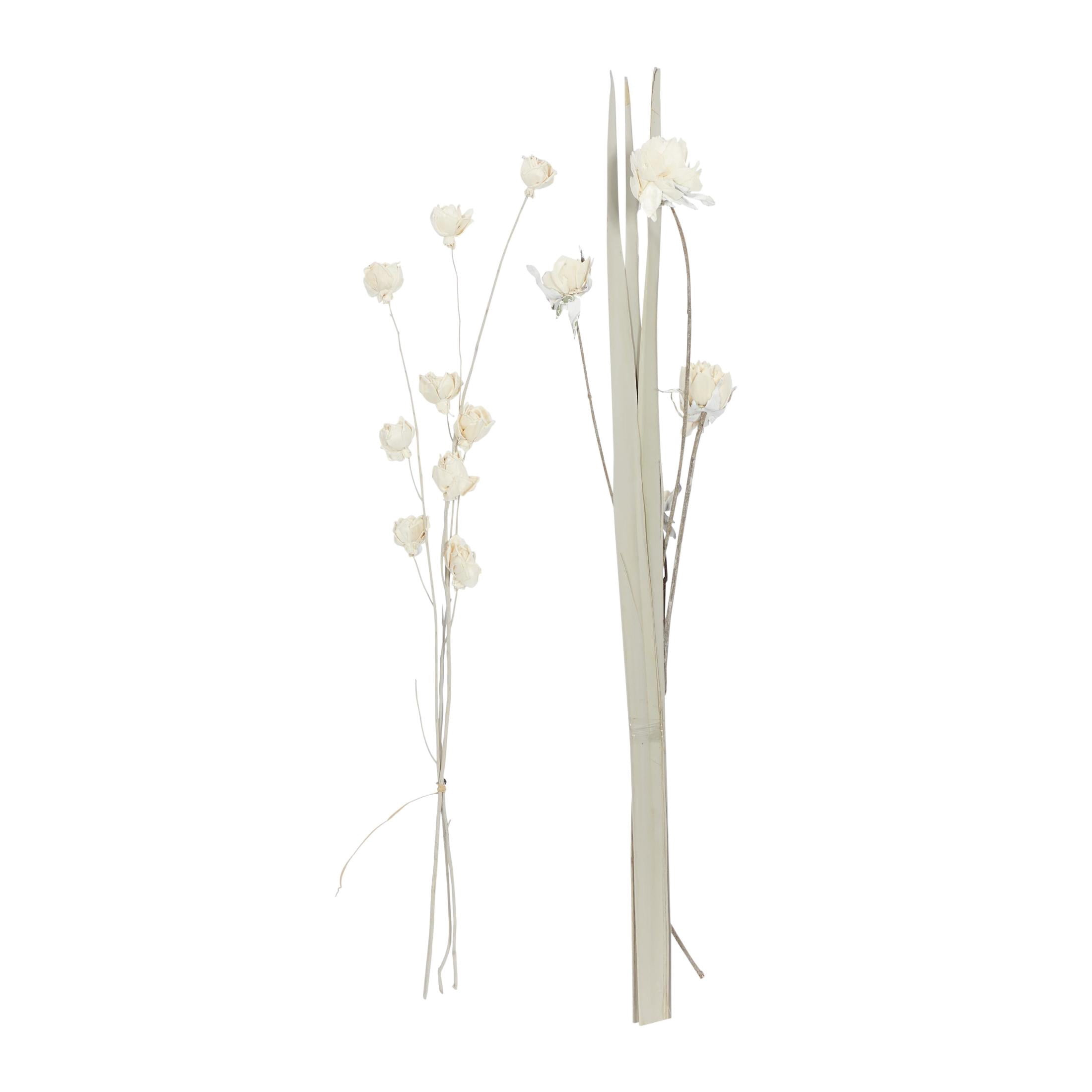 38" Dried Plant Natural Foliage Palm Bouquet, by DecMode (2 Count)