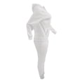 thumbnail image 2 of Casual Drawstring Pantsuits Two-piece Set, Pocket Hoodies Tops & Loose Long Sweatpants Set, Women's Clothing, 2 of 7