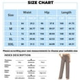 thumbnail image 3 of Womens Cargo Pants Wide Leg Straight Leg Bootcut with Pocket Sweatpants Yoga Stretch High Waisted Casual Jogger Pants Fleece Lined Lounge Drawstring Baggy Pants Dark Purple L, 3 of 6