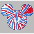 thumbnail image 2 of Boy's Mickey & Friends Mickey and Friends Americana Tie Dye Pull Over Hoodie Athletic Heather Medium, 2 of 4