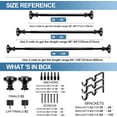thumbnail image 4 of Urbanest Adjustable Double Curtain Rod Set Semplice Manhattan Finials – 1″ Front & 3/4″ Back Rod With Black Rod, 48–84 Inches, 4 of 6