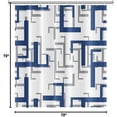 thumbnail image 6 of 72x72inch Geometric Shower Curtain Set with Hooks White Blue Gray Bathroom Curtain Modern Casual Style Abstract Geometric Aesthetics Bath Curtain for Bathroom Waterproof Decorative Bathtubs, 6 of 6