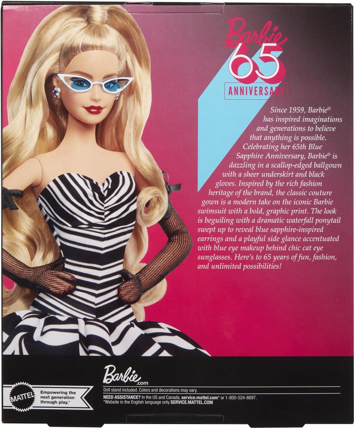Barbie Signature 65th Anniversary Collectible Doll with Blonde