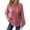 Pink, variant on Olyvenn Hoodies Sweatshirt for Women Waffle Long Sleeve Oversized Sweaters Drawstring Button V Neck Casual Pullover Tops Pink XL