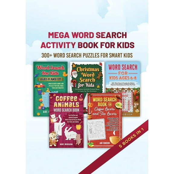 Mega Word Search Activity Book for Kids: 300  Word Search Puzzles for Kids, (Paperback)