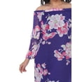 thumbnail image 4 of Women's Plus Size Floral Print Off Shoulder Tunic Top, 4 of 4