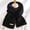 Black, variant on Women's Warm Scarf, Solid Colors Winter Scarves, Autumn Winter Super Soft Scarf, Cold Weather Accessories
