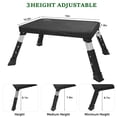 thumbnail image 2 of RV Step Stool Folding Platform Step with Anti-Slip Surface, Rubber Feet, Safety RV Steps for RV, Motorhome, Trailer, SUV, Camper, Supports Up to 1000 lbs(Black), 2 of 13