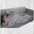 thumbnail image 6 of Geometric Soft Flannel Fleece Throw Blanket, Chevron Zigzag Pattern with Hand Sketched Lines, Cozy Plush for Indoor and Outdoor Use, 60" x 80", Baby Pink Charcoal Grey, by Ambesonne, 6 of 6