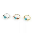 thumbnail image 3 of K-KED Body Piercing Delicate Jewelry 1Pcs Nose Ring Faux Turquoise Nose Piercing Hoop Rose Gold-13, 3 of 9