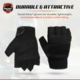 thumbnail image 6 of Daniel Smart Men’s Leather Gloves – Fingerless Motorcycle Gloves with Gel Palm, Mesh & Synthetic Leather for Maximum Airflow, 6 of 6