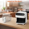 thumbnail image 4 of Kismile 5 Quart Borosilicate Glass Air Fryer, Transparent Basket, White, 4 of 10