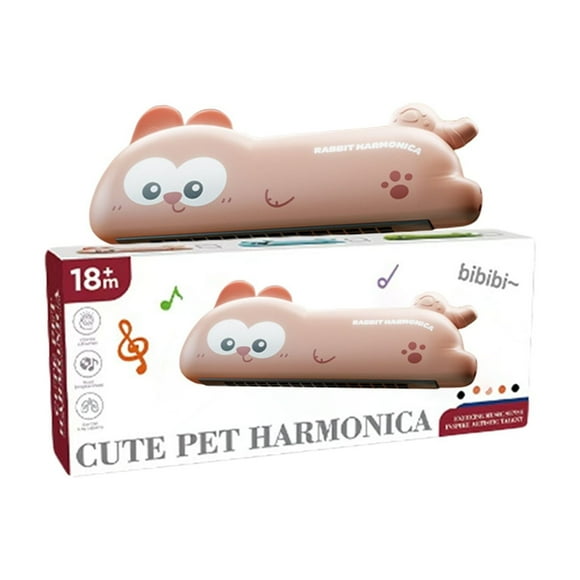Whistle Harmonica for Kids ABS Material Colorful Cartoon Design Early Music Education Breathing Training Wind Toy for Boys and Girls 4 Plus