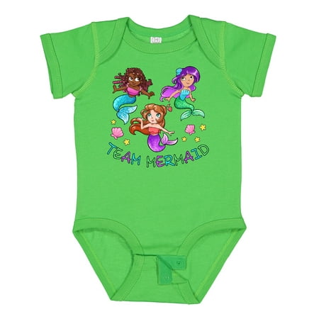 

Inktastic Team Mermaid Boys or Girls Baby Bodysuit
