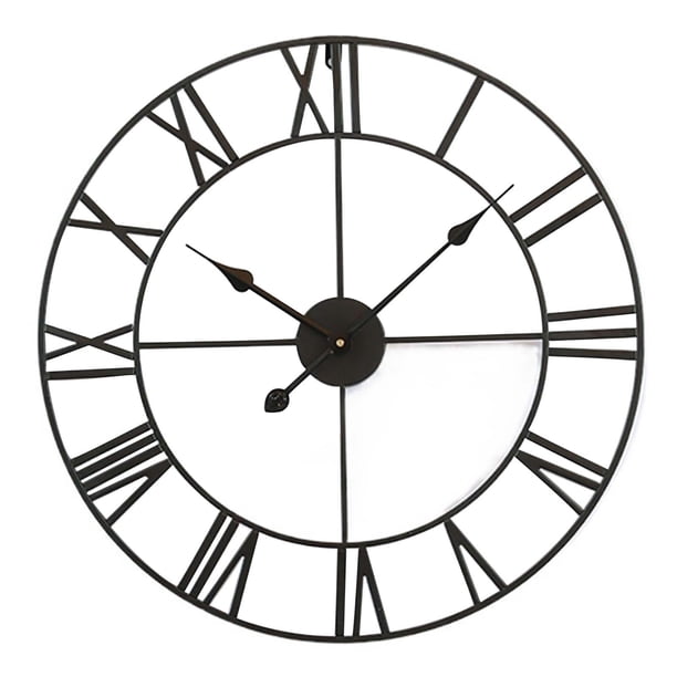 Reloj de pared de estilo europeo simple sala de estar reloj de hierro mudo Reloj de pared digital creativo reloj decorativo reloj transfronterizo