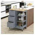 Kitchen Island Cart on Wheels with Storage, Versatile Rolling Cart with