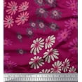 thumbnail image 1 of Soimoi Japan Crepe Satin Fabric Artistic Flower Print Fabric by the Yard 42 Inch Wide, 1 of 1