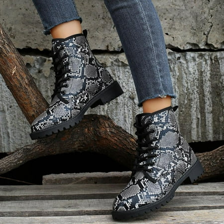 

Tdoqot 2022 Boots for Women- Low-heeled Casual Chunky Heel Christmas Gifts Women s Ankle Boots Black 39