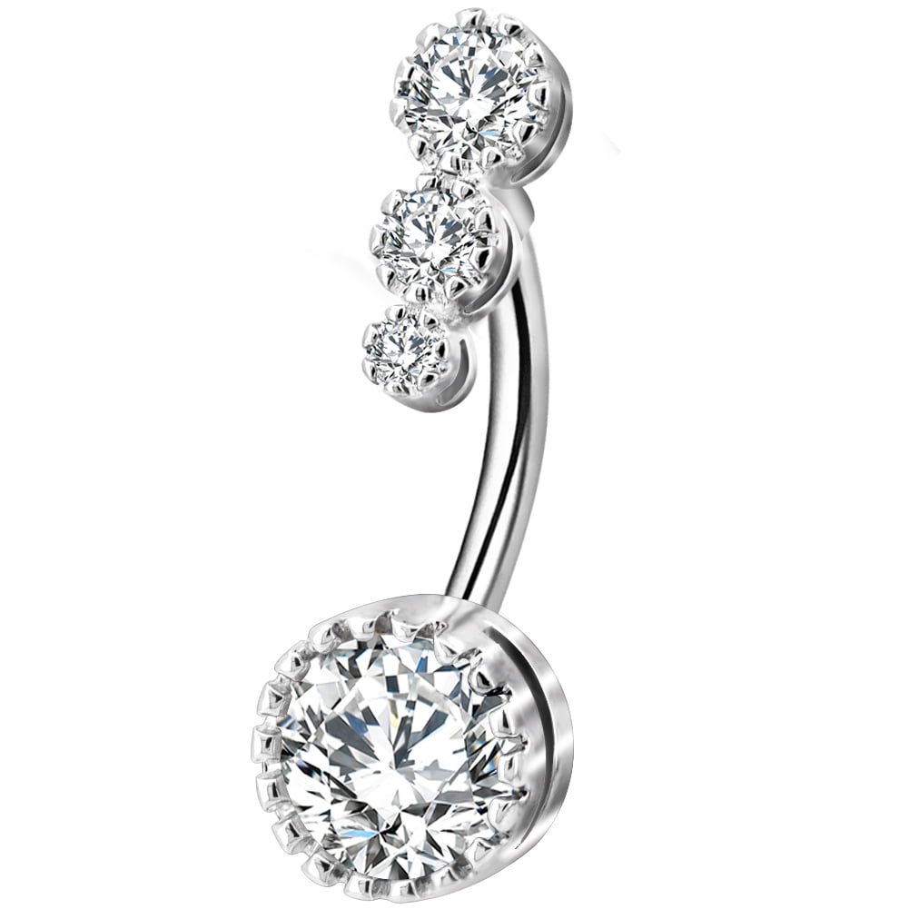 Various Sizes Available Navel Ring Surgical Stainless Steel Belly Bar Various Sizes Available Navel Ring Surgical Stainless Steel Belly Bar