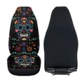 thumbnail image 4 of Uorisanigo Car Seat Cover Fit Four Seasons, Universal Sugar Skull Front of Car Seat Cushions, 2 PCS Auto Seats Protectors, Fit for Most Cars, SUVs, Trucks, and Vans, 4 of 7