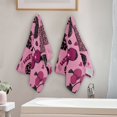 thumbnail image 4 of 2-Piece Polyester cotton Towel Set Absorbent Bow and Cherry Black and Pink Hand Towel Bath Towel Soft and Comfortable Machine Wash 28.3x14.4, 4 of 7