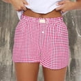 thumbnail image 6 of JIKNTTR Trendy Casual Shorts For Women Shorts Cute Soft Plaid Print Button Front Pajama Bottoms Shorts Sleepwear Casual Lightweight with Pockets, 6 of 6