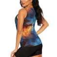 thumbnail image 3 of KLL Red And Blue Fire Dragon A Print Womens Tank Top Sleeveless Workout Tops Athletic Running Shirts Yoga Gym Clothes-XX-Large, 3 of 7