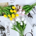 thumbnail image 2 of High-end Imitation Flowers Feel moisturizing Tulips Photographic Ornaments Home Decoration Fake Flowers Purple, 2 of 2