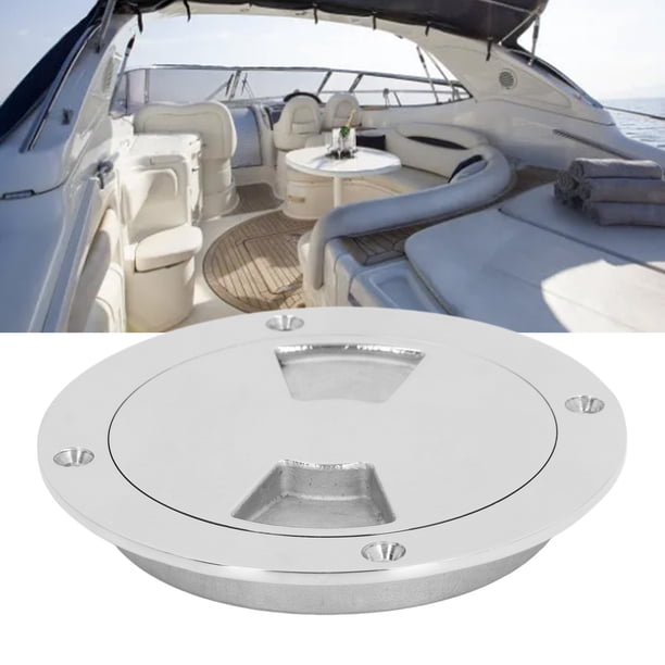 Placa de Cubierta Redonda Para Barco, Escotilla de Inspección Antideslizante, Cubierta de Escotilla de Puerto de Accesso Marino Con Tornillos,