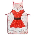 thumbnail image 1 of Dsscvnef Christmas Apron with Festive Cloth Printing Decoration Cartoon Design for Holiday Cooking Baking Party Wear, 1 of 5