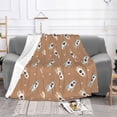 thumbnail image 2 of XMXT Throw Blanket, Spaceship Cartoon Print Machine Washable Blankets for Sofa, 80 x 60 inches Brown, 2 of 9
